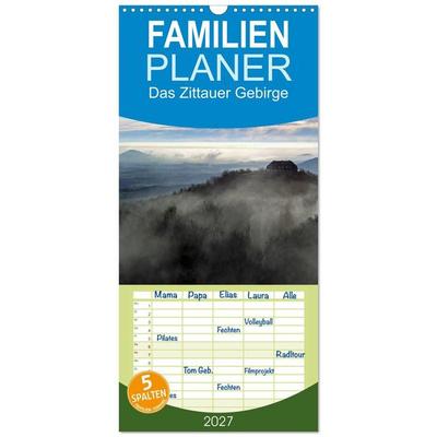 Familienplaner 2027 - Das Zittauer Gebirge - mit 5 Spalten (Wandkalender, 21 x 45 cm) CALVENDO