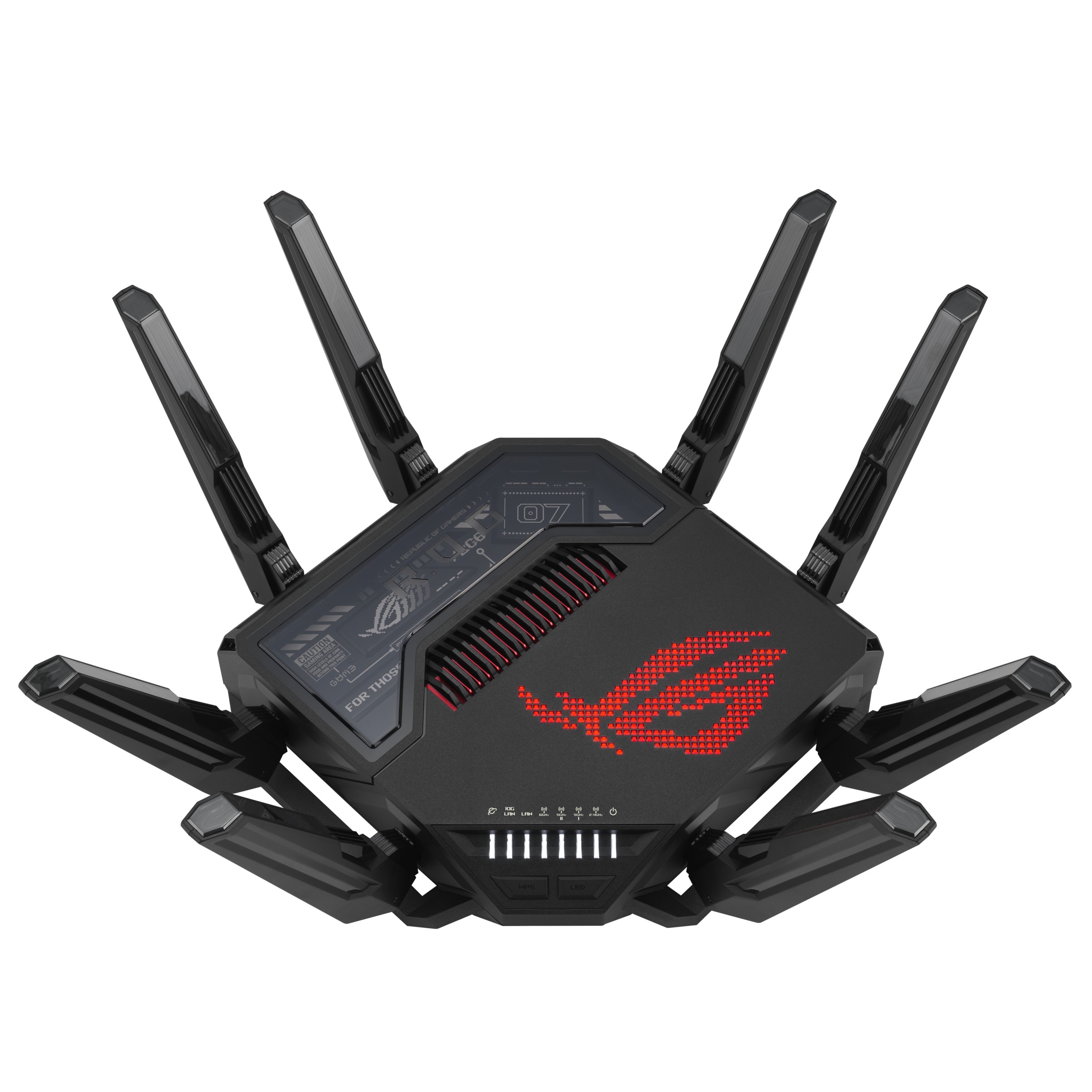 ASUS ROG Rapture GT-BE98 Quad-Band WiFi 7 Gaming Router 10G Ports Aura RGB 90IG08F0-MO9A0V