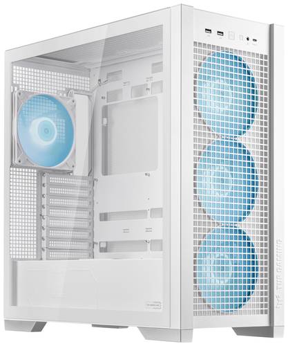 Asus TUF Gaming GT302 ARGB Midi-Tower PC-Gehäuse Weiß 4 vorinstallierte Lüfter, Integrierte Beleuchtung, Staubfilter