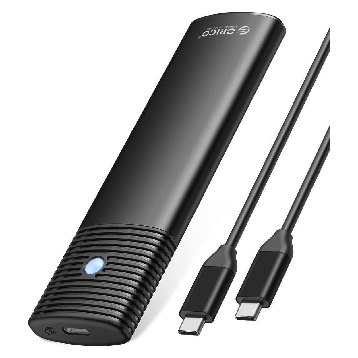 Orico M.2 NVMe External Enclosure, PWM2-G2-BK-EP, USB-C, 10Gbps (Black) (M.2) (PWM2-G2-BK-EP)