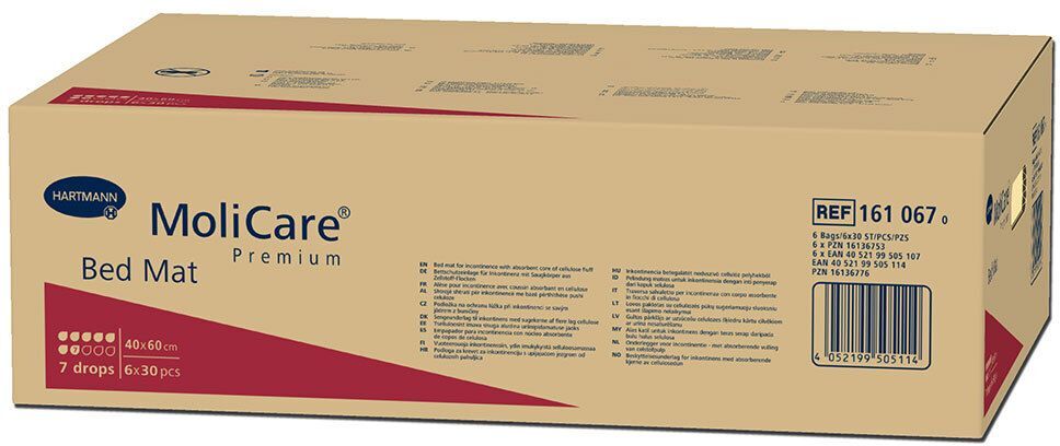 Molicare Premium Bed Mat 7 Tropfen 40x60 cm 6x30 St Unterlagen