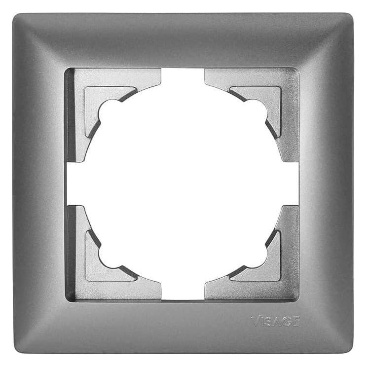 Gunsan Visage 1-fach Rahmen für 1 Steckdose Schalter Dimmer Silber (31793527)