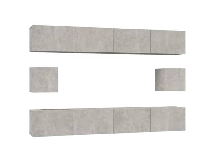 Makastle TV-Schrank Set 6-TLG. Betongrau 100x30x30 cm