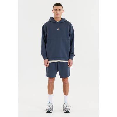 Kapuzensweatshirt SOS "Bovec", Herren, Gr. L, blau (himmelblau), 100% Baumwolle, bedruckt, normal, ohne Ausschnitt, Sweatshirts, aus reiner Bio-Baumwolle