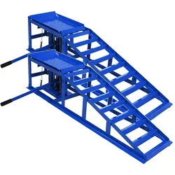 Auffahrrampe hydraulisch höhenverstellbar PKW 2x blau Tragkraft 2t pro Stück