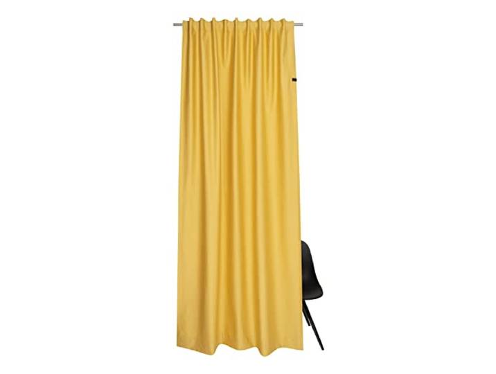 Schöner Wohnen Kollektion Gardine Soft 130x250 - Vorhang Blickdicht gelb Baumwollmix - Vorhänge Wohnzimmer - Dekoschal - Curtains