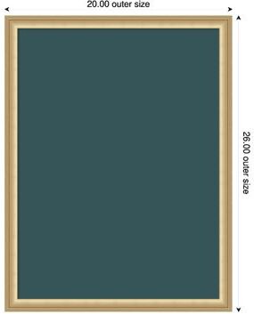 Amanti Art Deep Teal Canvas Magnetic Board, Florence Framed Memo Board