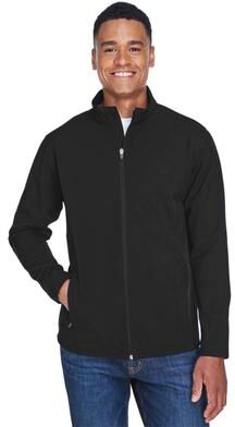 Team 365 TT80 Men's Leader Soft Shell Jacket in Black size 2XL