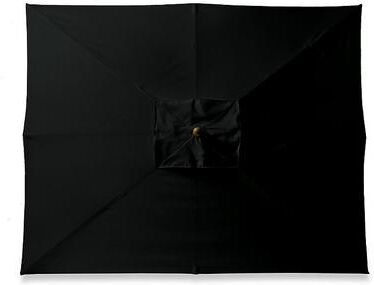 Rectangular Outdoor Market Patio Umbrella - Black, Black/Black - Grandin Road