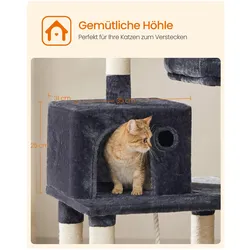 Feandrea Kitty (143 cm, Dunkelgrau), Katzenbaum