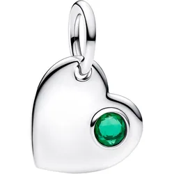 Pandora 794295C05 Charm-Anhänger 925 Silber Mai Herz Grüner Stein