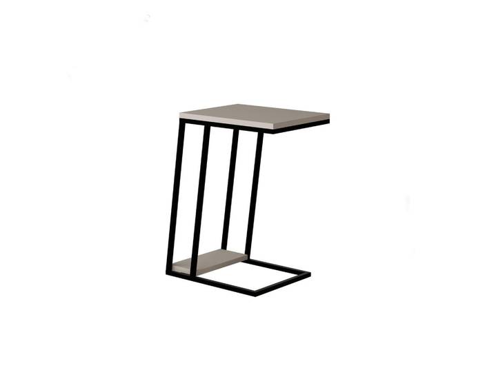 Livetastic Beistelltisch, Mokka, Metall, Holzwerkstoff, rechteckig, C-Form, 40x57x30 cm, Wohnzimmer, Wohnzimmertische, Beistelltisch, Beistelltische Metall