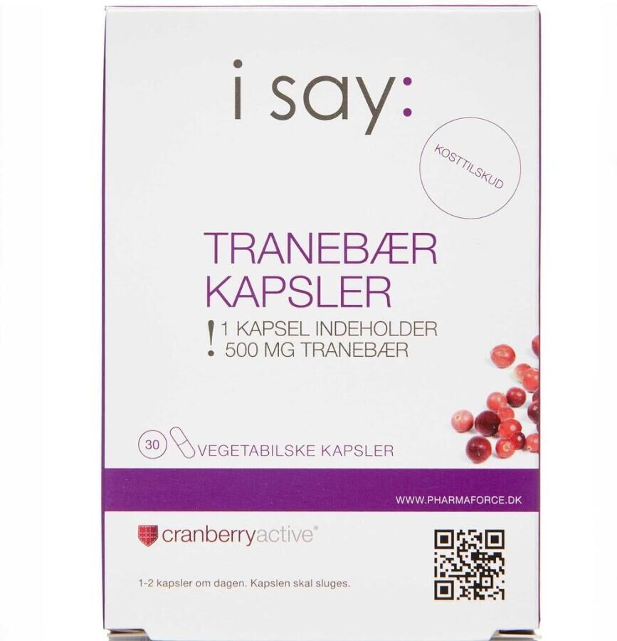 i say: Tranebær Kapsler Kosttilskud 30 stk