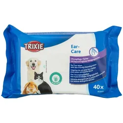 Trixie Feuchttücher für die Ohren, mit Aloe Vera, universell einsetzbar, 40 Stück