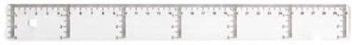 WHITE LABEL Régua de vidro plástico   30cm