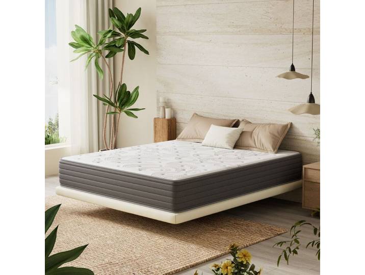 Matelas 140x190CM Ressorts Ensachés 22cm 7 zones certifié OEKO-TEX Dureté équilibrée