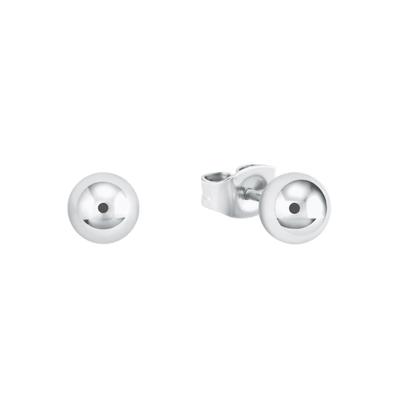 Paar Ohrstecker AMOR "Kugeln", silber (silberfarben), Ohrringe, Damen, 5mm, Silber 925 (Sterlingsilber)