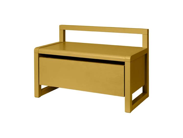 Ferm Living Banc de rangement Little architect Jaune, 60x30x41,2 cm