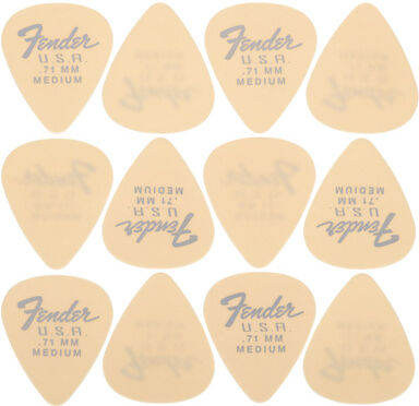 Fender 351 Dura-Tone Picks OLY Olympic White