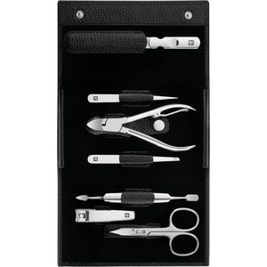 Zwilling Maniküre-Set Classic 97682-004-0, schwarz, aus poliertem Edelstahl, Echt Leder, 7-teilig