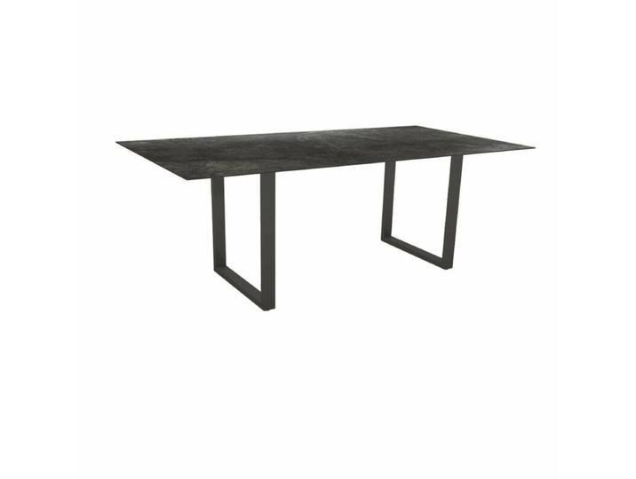 Stern Kufentisch Aluminium/HPL 200×100 cm Industrial Tischbein mit Höhenausgleich