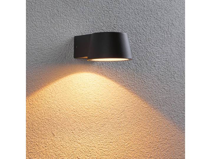 Paulmann LED Außenwandleuchte Capea, schwarz, Aluminium, Modern
