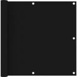 vidaXL Balkon-Sichtschutz Schwarz 90x300 cm Oxford-Gewebe