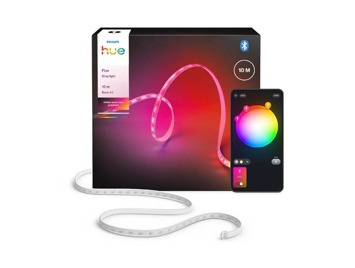 PHILIPS HUE LED Stripe Flux Gradient 10 m EU , bunt (weiß), Kabellänge 10m x Gesamtlänge 10m, Lichterketten, LED Stripe