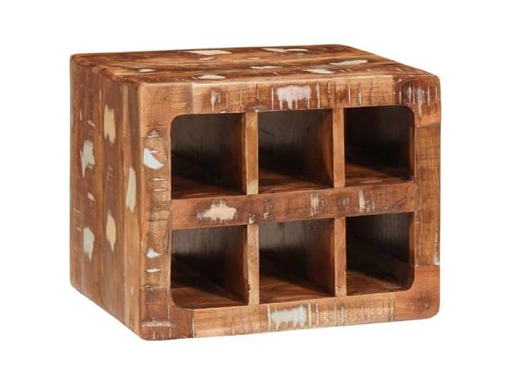 Makastle Weinregal Braun Massives Altholz 44 x 30 x 35 cm
