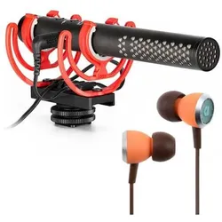 RØDE Videomic NTG Mikrofon mit Audiofly Ohrhörer, Mikrofon