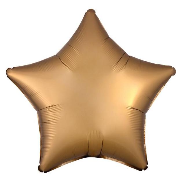 Amscan Standard Silk Lustre Gold Folienballon Stern C16 l (10x) (9914103-92)