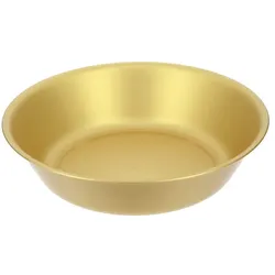 MONOUSO - Wiederverwendbare Plastikteller Tief PP-MF Gold Ø18cm (6 Stück)