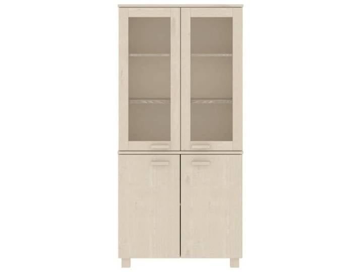 Buffet HAMAR - - Vaisselier - Bois de pin massif - Marron miel - 85x35x80 cm 732vsf44y