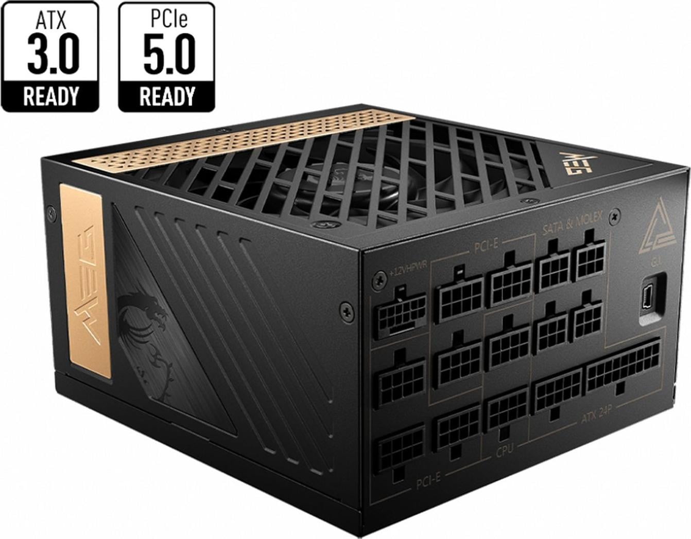 MSI MEG Ai1300P PCI5 voeding, 1300 Watt, 306-7ZP4A11-CE0