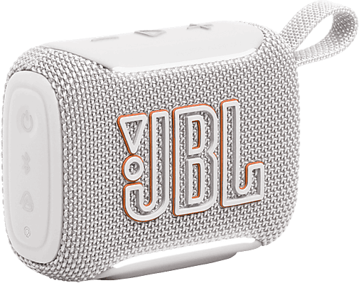 Altavoz bluetooth - JBL Go 5, 4.8 W, Bluetooth, Autonomía 10 horas, Iluminación ambiental, IP68, Blanco