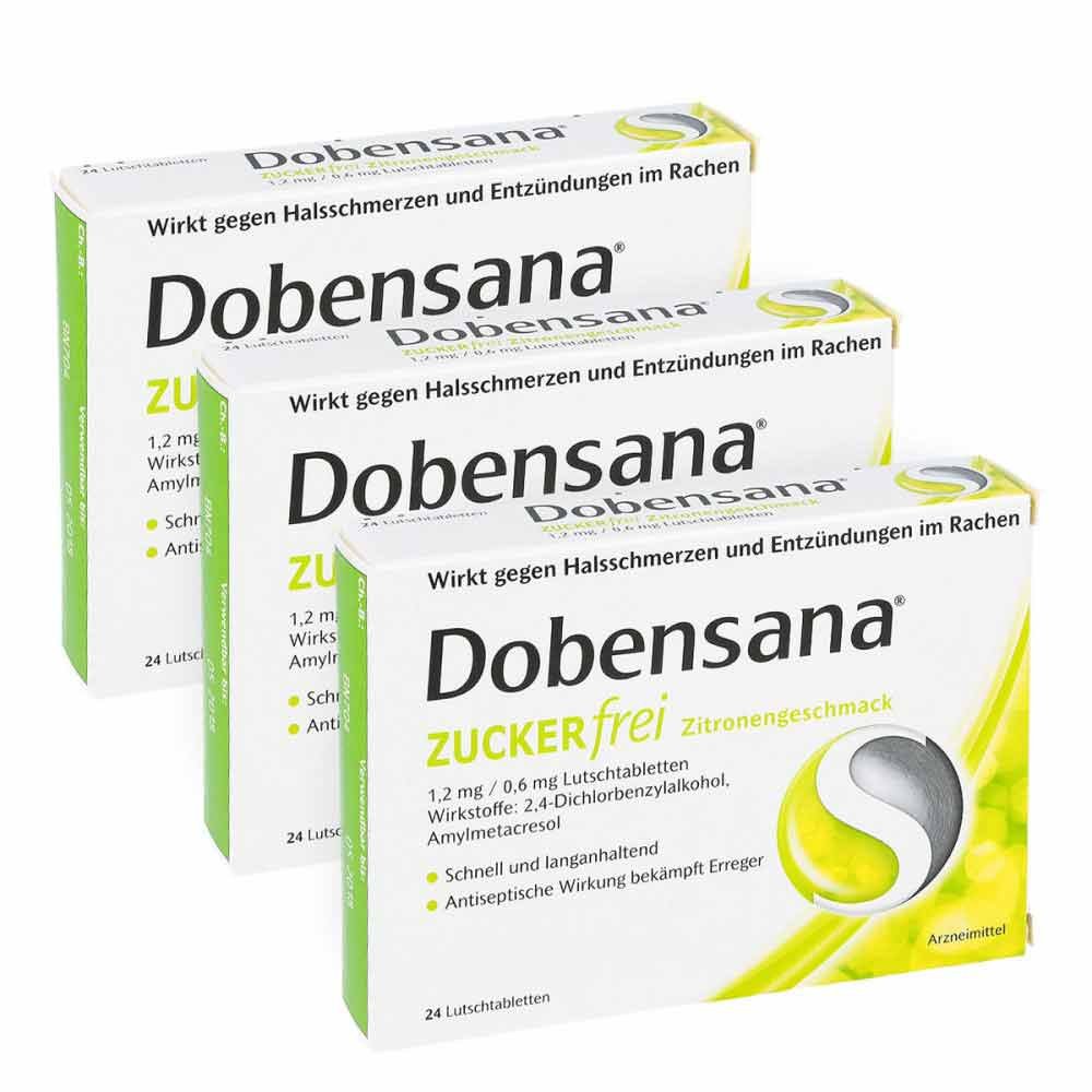 Reckitt Benckiser Deutschland GmbH Dobensana Zuckerfrei Zitronengeschmack 1,2mg 0,6mg 08100121