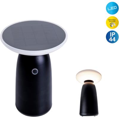 LED Solarleuchte NÄVE "Ada", schwarz, H:22,5cm Ø:16cm, Leuchten, Stufenweise dimmbar, inkl. USB-C-Kabel (+ Batterien=