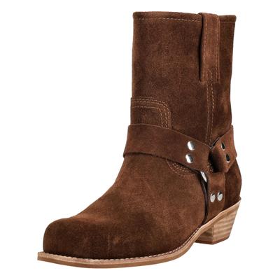 Bikerboots JEFFREY CAMPBELL "Jeffrey Campbell Stiefelette Veloursleder", Damen, Gr. 40, braun (dunkelbraun), Veloursleder, Schuhe Bikerboots