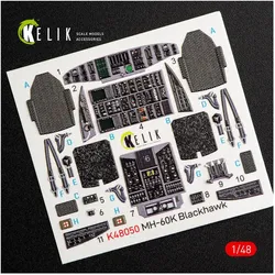 Kelik MH-60K Black Hawk interior 3D decals for Italeri kit 2666