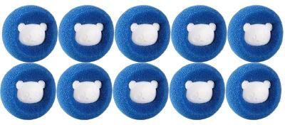 Useful Little Things Reusable Pet Hair Remover Laundry Balls For Washing Machines 10pcs Blue