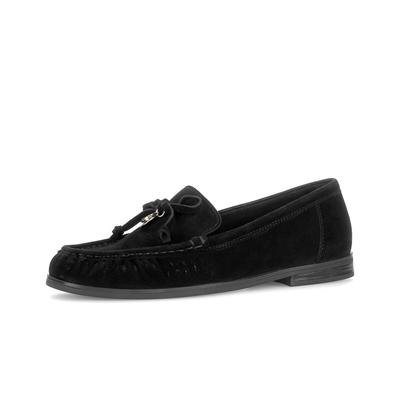 Loafer GABOR "Loafer", Damen, Gr. 40, schwarz, Schuhe Loafer
