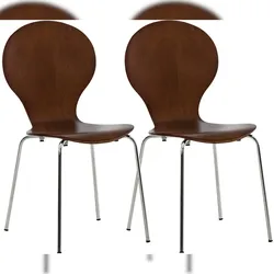 CLP 2x Stapelstuhl DIEGO ergonomisch braun