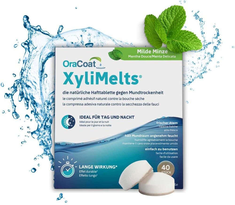 Oracoat Xylimelts Hafttabletten milde Minze 40stk