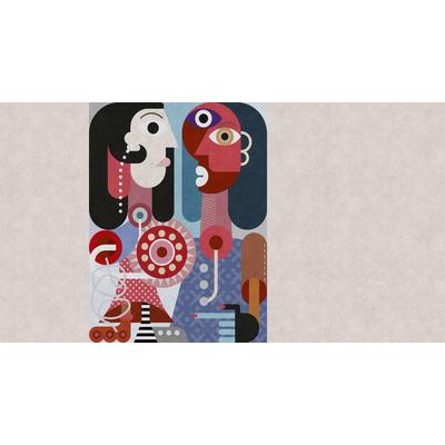 Fototapete LIVING WALLS "Walls by Patel Couples 3", beige (bunt), B:5m L:2,7m, Vlies, Tapeten, Vlies, Wand, Schräge