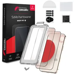 Neue gehärtete Glas Bildschirm Samurai für Apple iPhone 17 mit Easy Fit Rahmen | 2-Pack