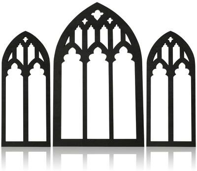 Fusion Finds Gothic Wall Mirror Set Vintage Cathedral Arch Decorative Wall Mirrors b