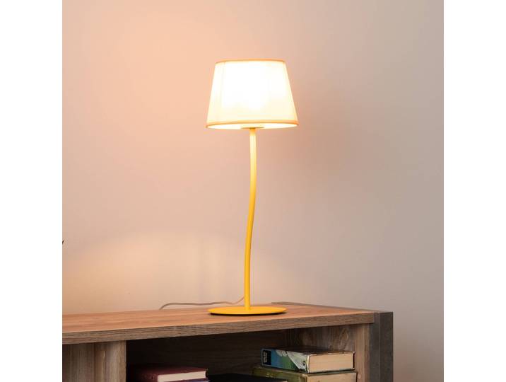 Tischlampe Nicola TK Lighting, gelb / orange, für Wohn- / Esszimmer, Metall, Junges Wohnen