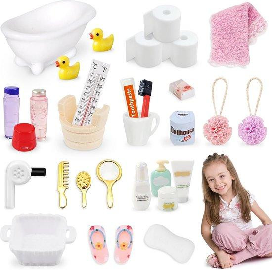 Miniatuur Badkamer Accessoires voor Poppenhuis - Decoratie en DIY Set