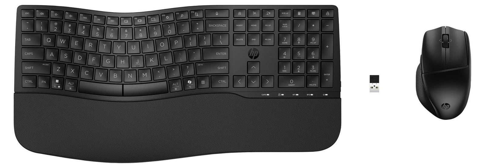 HP 680 Comfort draadloze toetsenbord en muis set met Bluetooth en USB-A, zwart