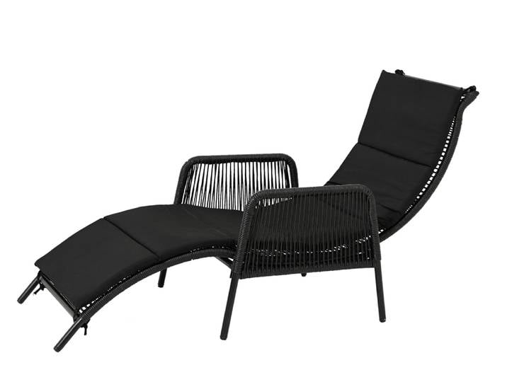 Kaemingk Kauai Sonnenliege wicker schwarz